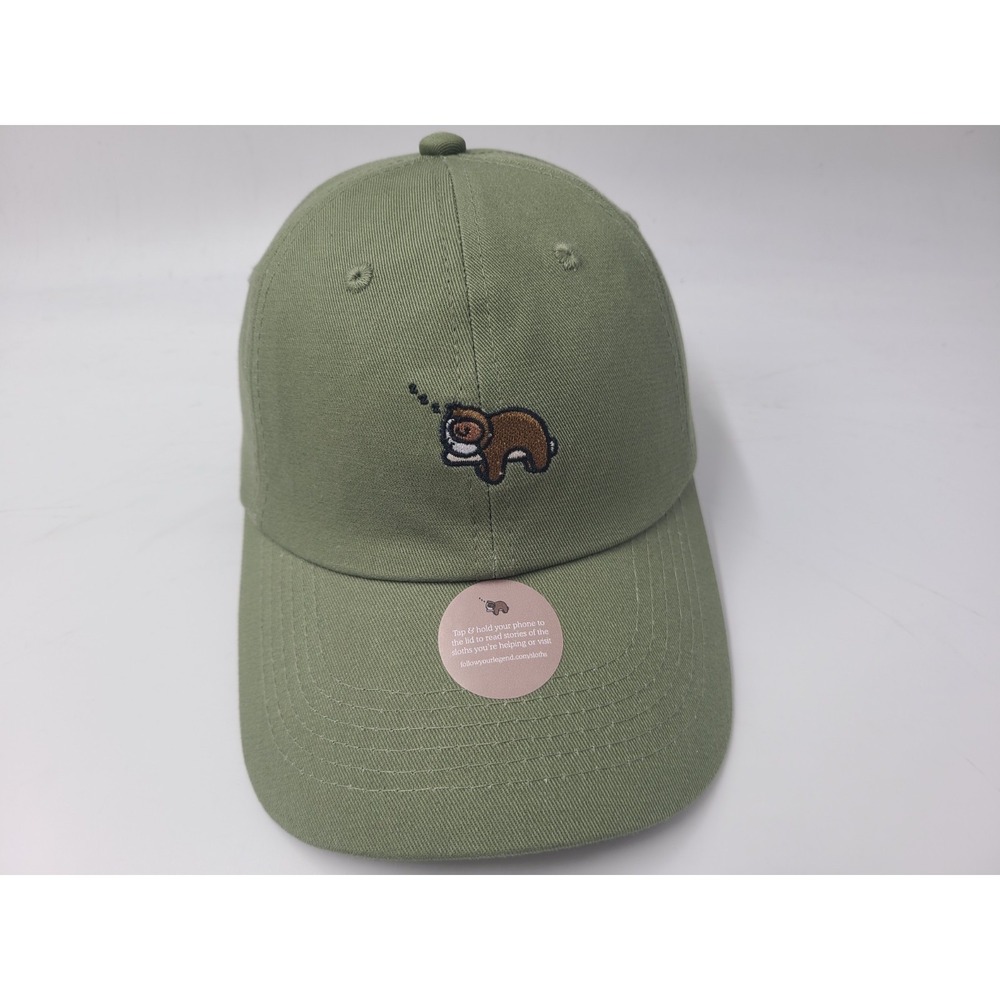 Follow Your Legend Sloth Strapback Adjustable Hat Cap Cotton Dad Men Women Green